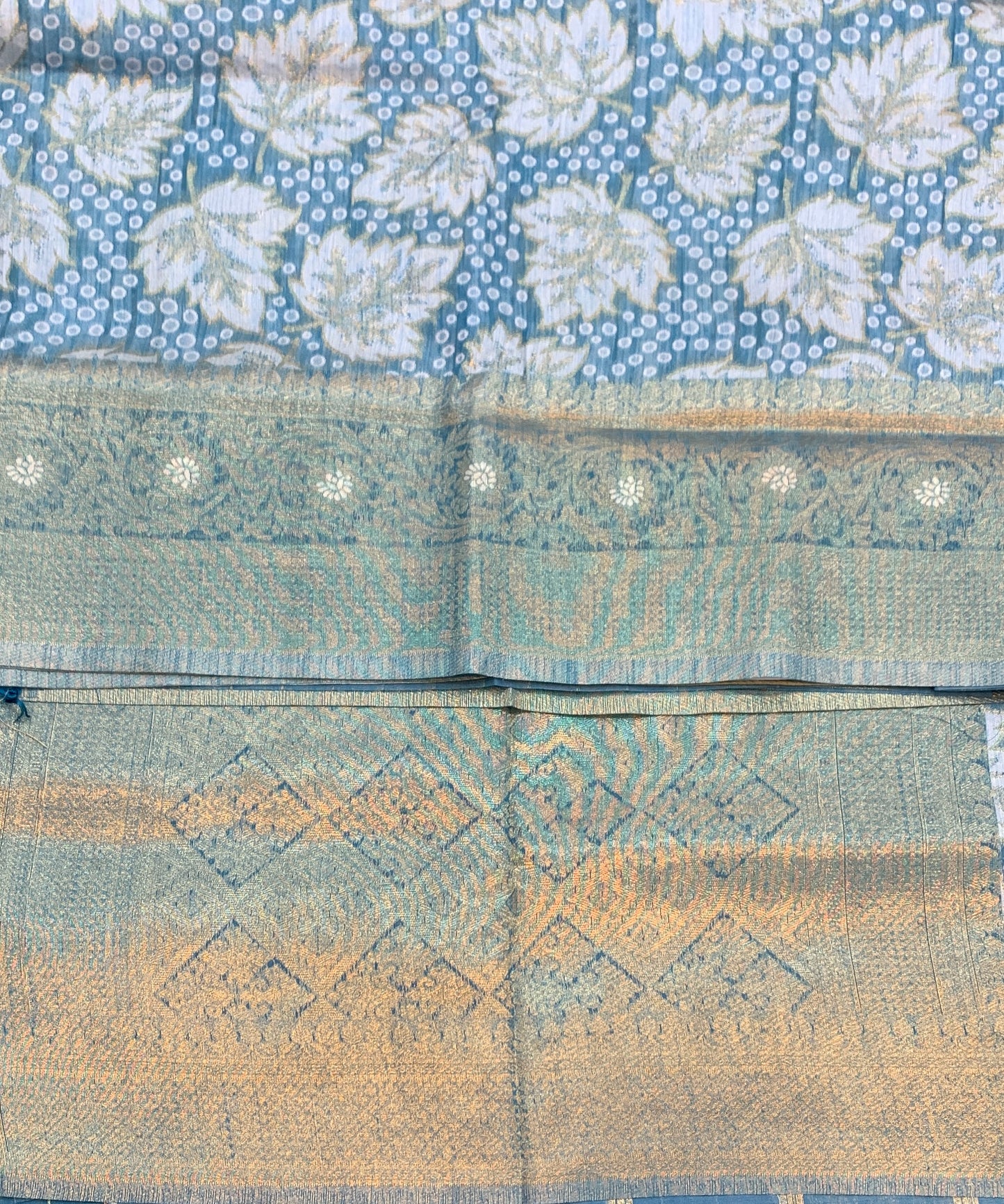 Banaras Katan Saree Sky Blue Colour with Katan Work Border