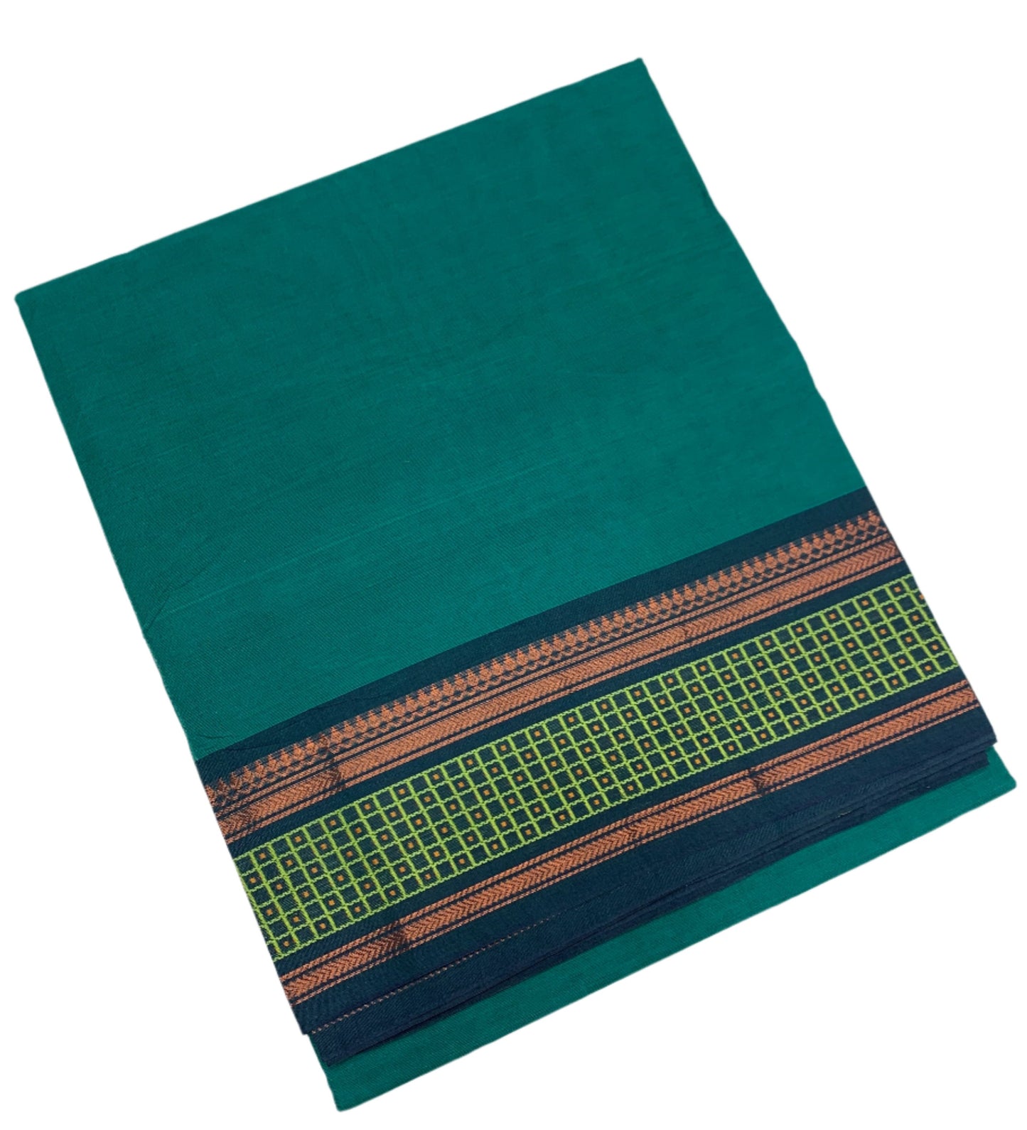 Chettinad Cotton Saree Peacock Green