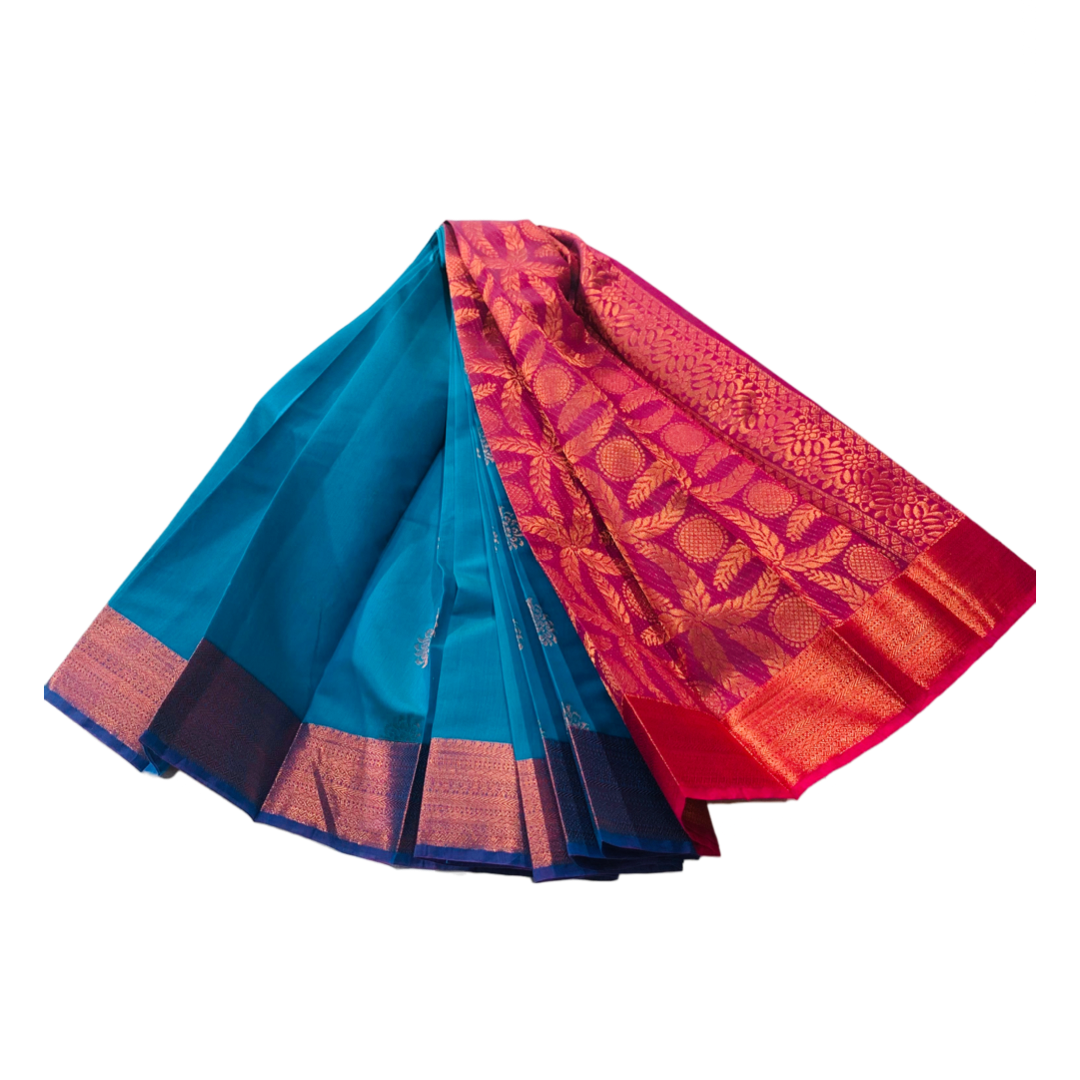 Ananda Blue shade silk cotton