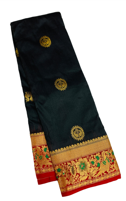 Pure Kanchipuram Silk Black Colour