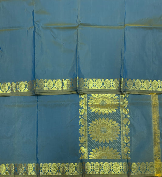 Bluish Gold Colour Half Saree Shawl