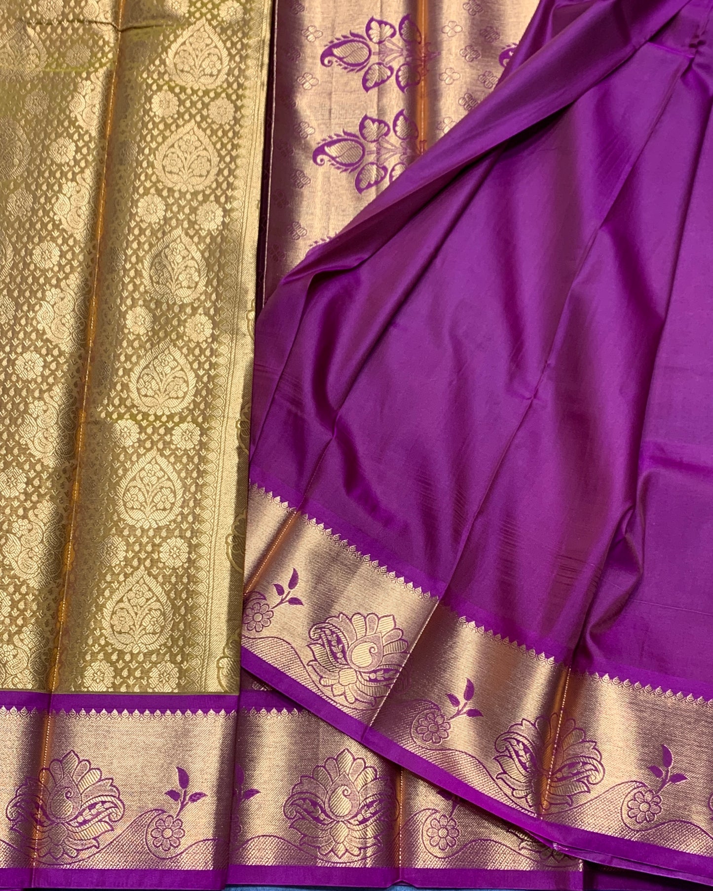 Vegan Silk Saree Golden Yellow Colour with Pink Border