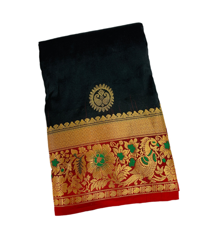 Pure Kanchipuram Silk Black Colour