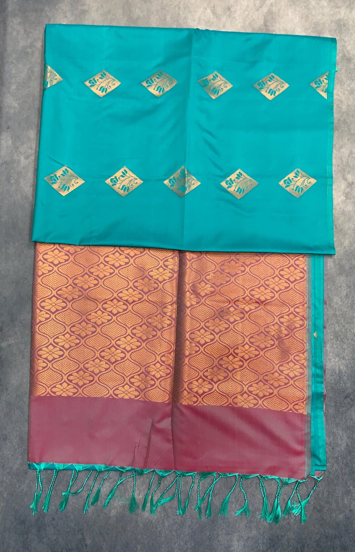 Art Silk Saree Sapphire Colour with Borderless