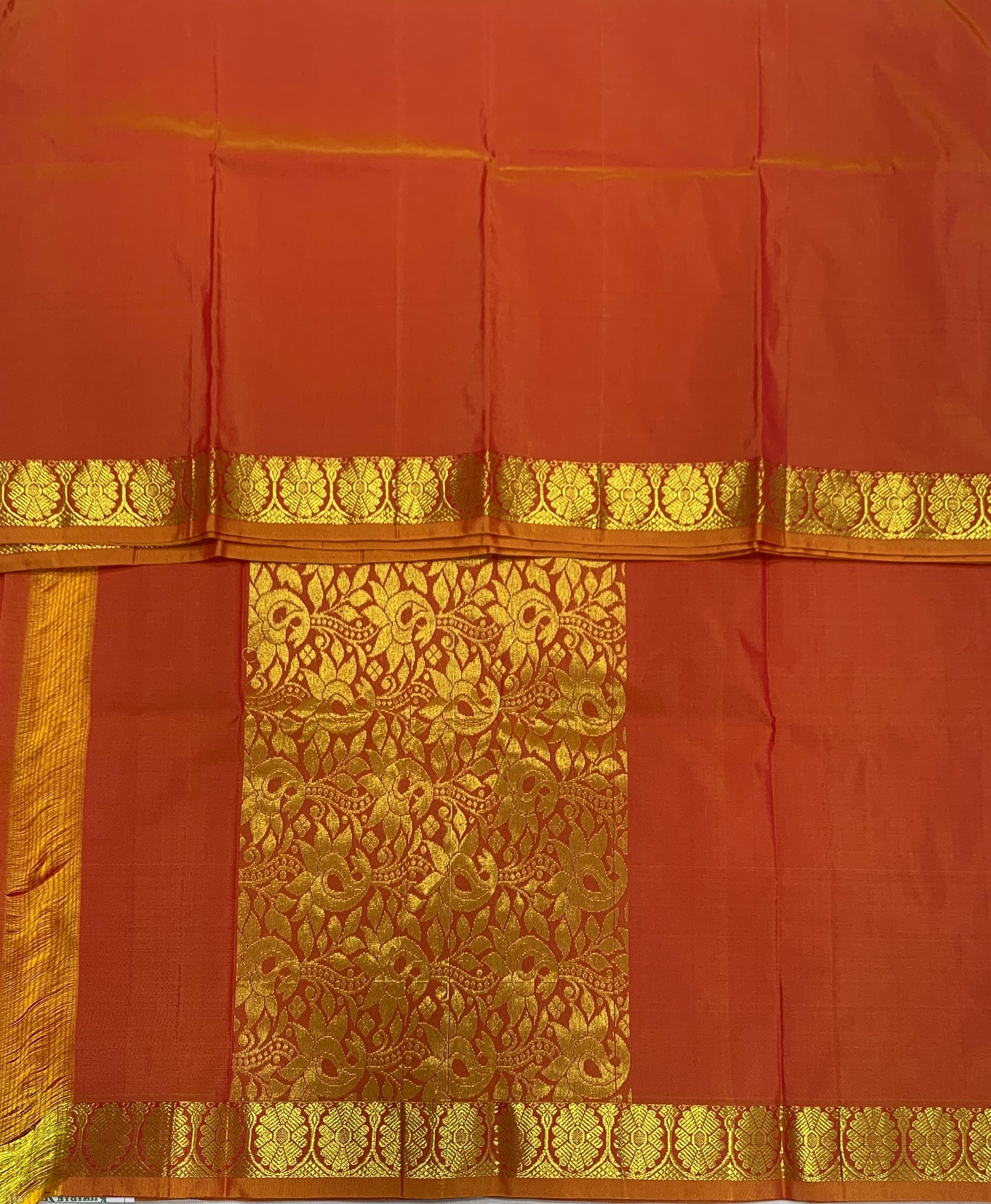 Orange Colour Half Saree Shawl