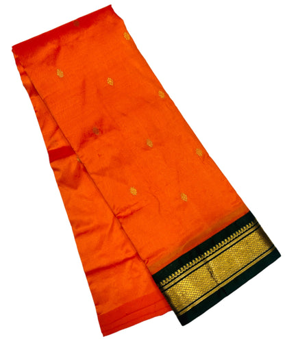 Pure Kanchipuram Silk Orange Colour