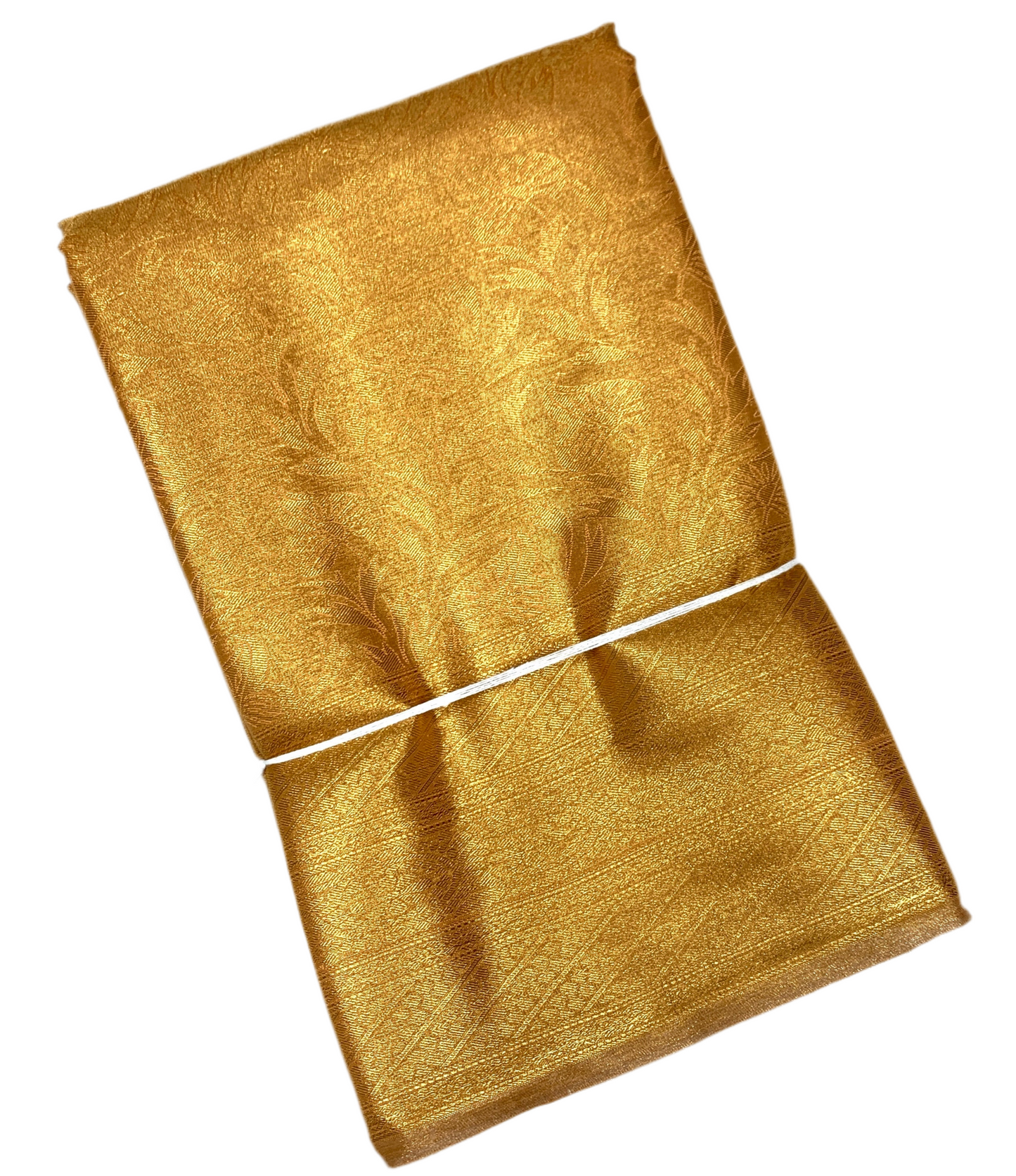 Golden Shade Soft Kanchi Tissue Pattu Saree with Self Border