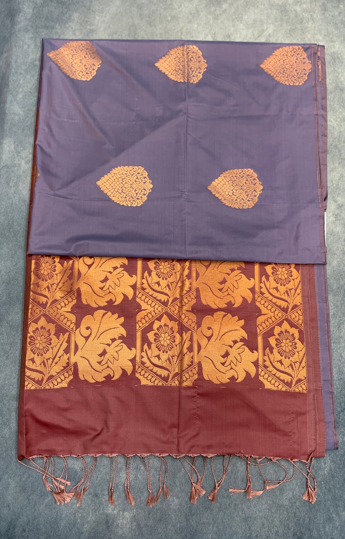Art Silk Saree Grey Colour with Borderless