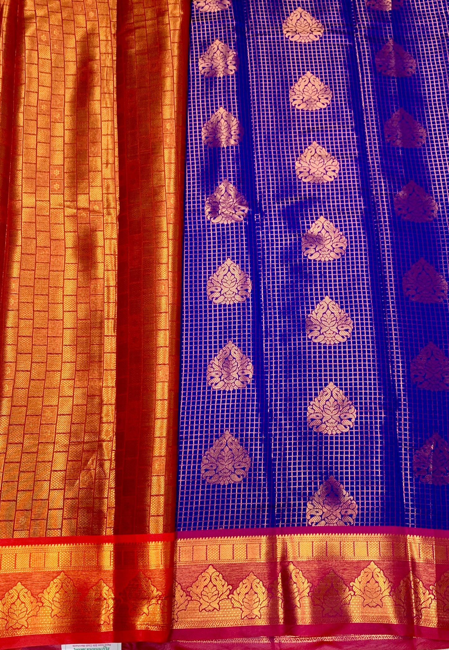 Art Silk Saree Blue Colour with Pink Border