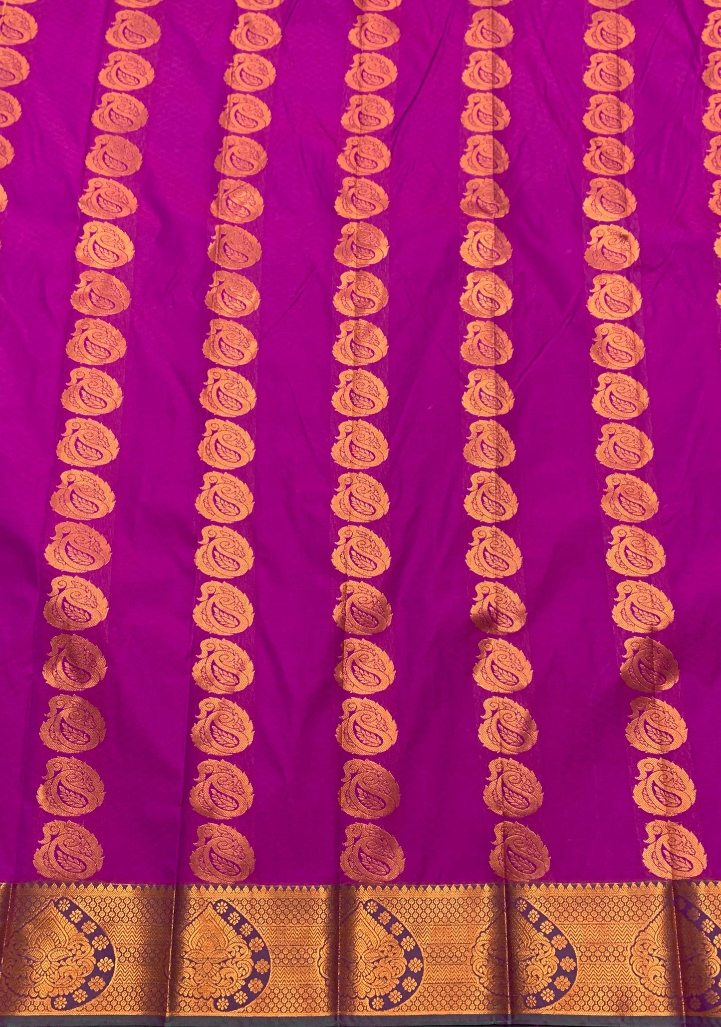 Vegan Silk Saree Vadamali Colour Saree with Copper Border