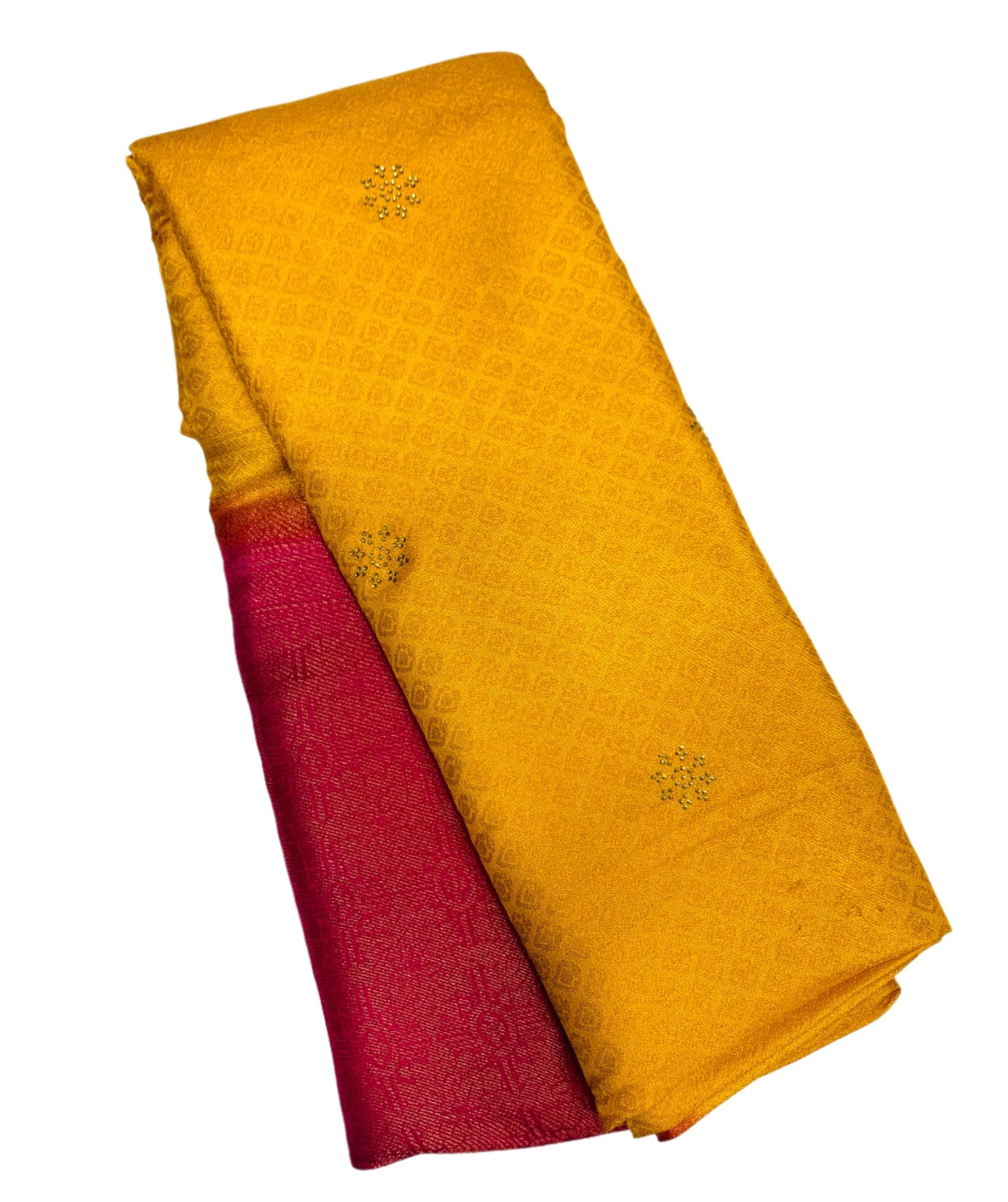 Yellow shade kuberra pattu with Pink Pallu