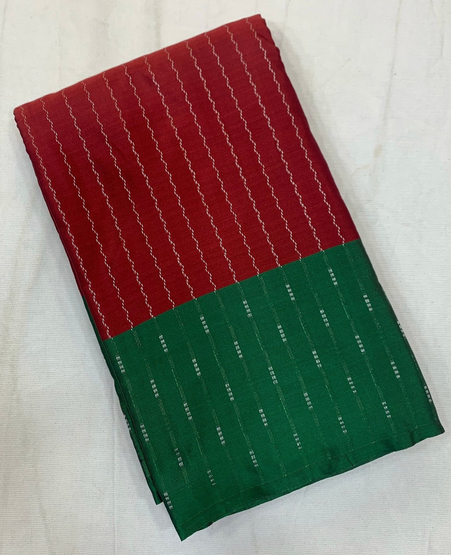 Arani Silk Saree Maroon Colour with Green Border