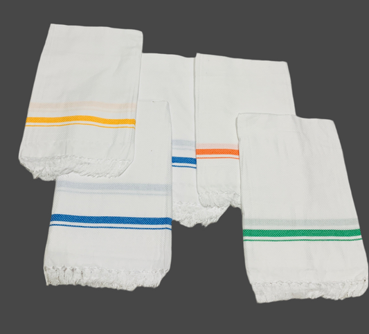 Cotton Towel White Colour- (Pack of 5)