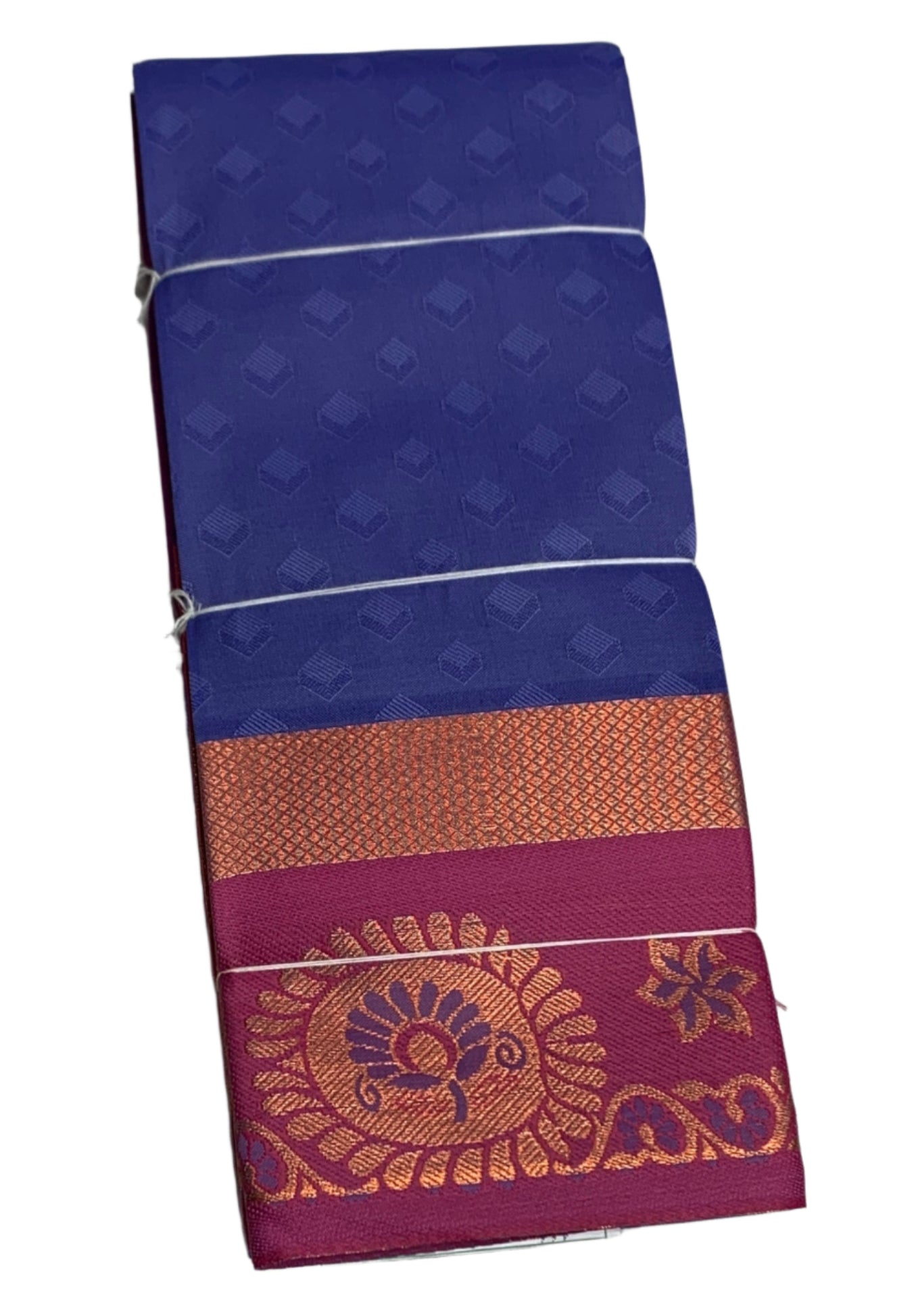 Synthetic Cotton Saree Light Blue Shade with Pink and Floral Design Border