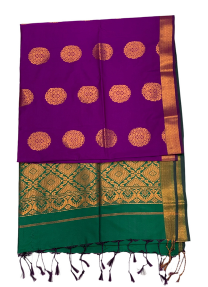 Soft Vegan Silk Saree Purple shade