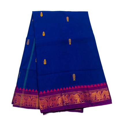 Chettinad Cotton Saree Blue