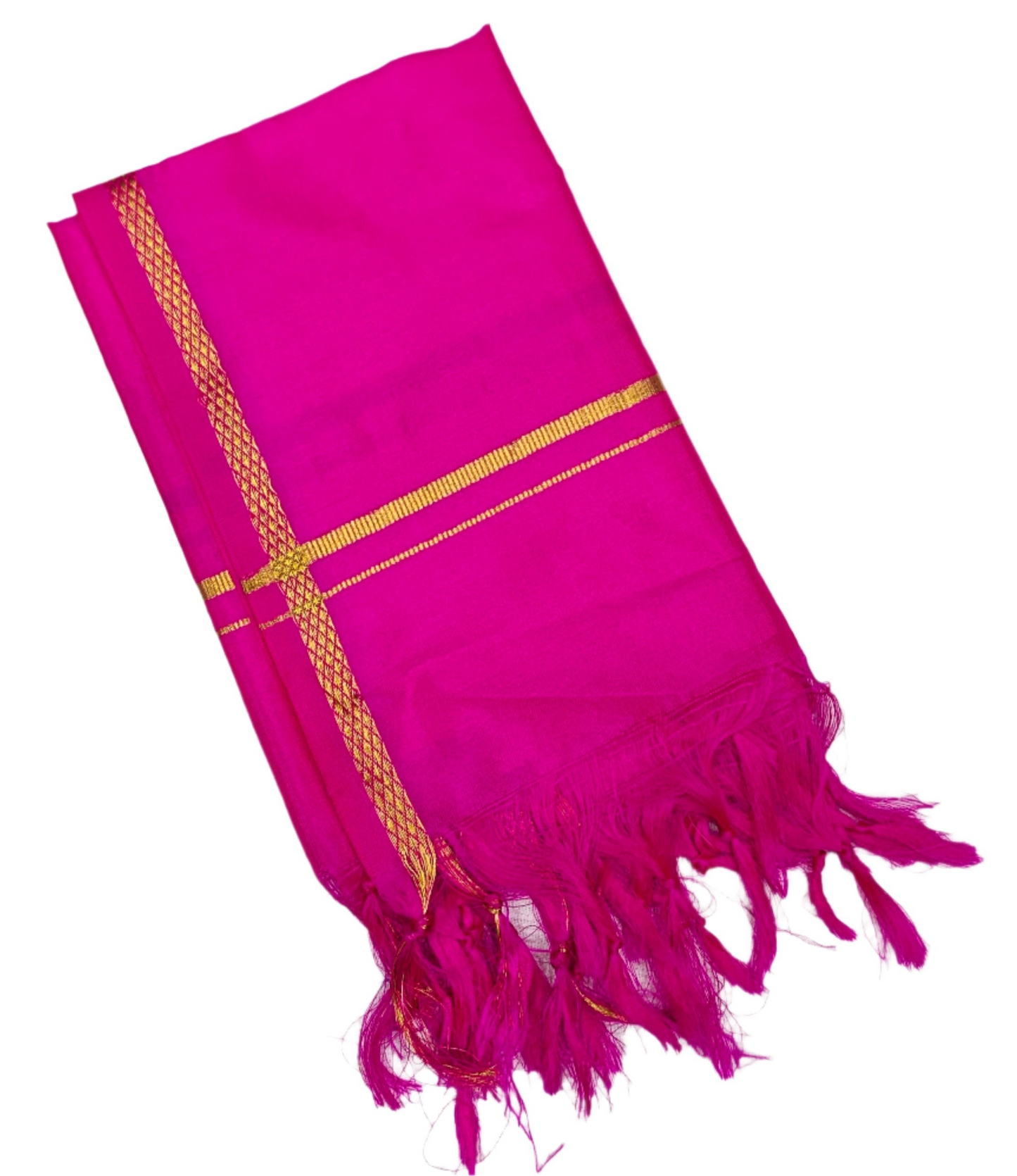 Silk Pooja Towel Pink Colour