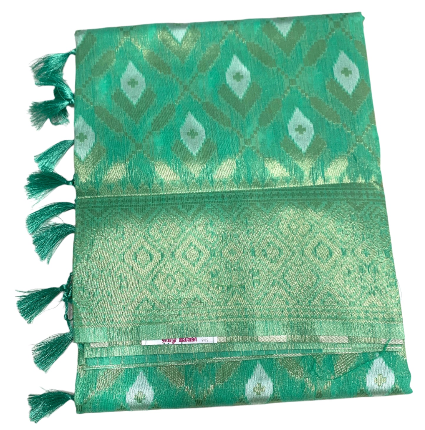 Banaras Katan Saree Sapphire Colour with Katan Work Border