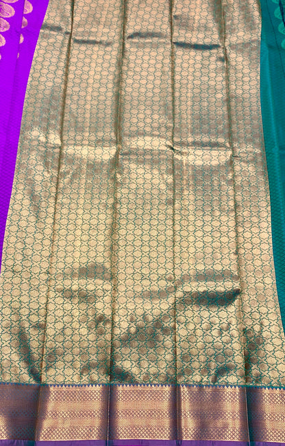 Vegan Silk Saree Vadamali Colour Saree with Copper Border