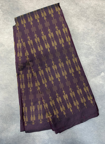 Arani Silk Saree Brown Colour with Self Border