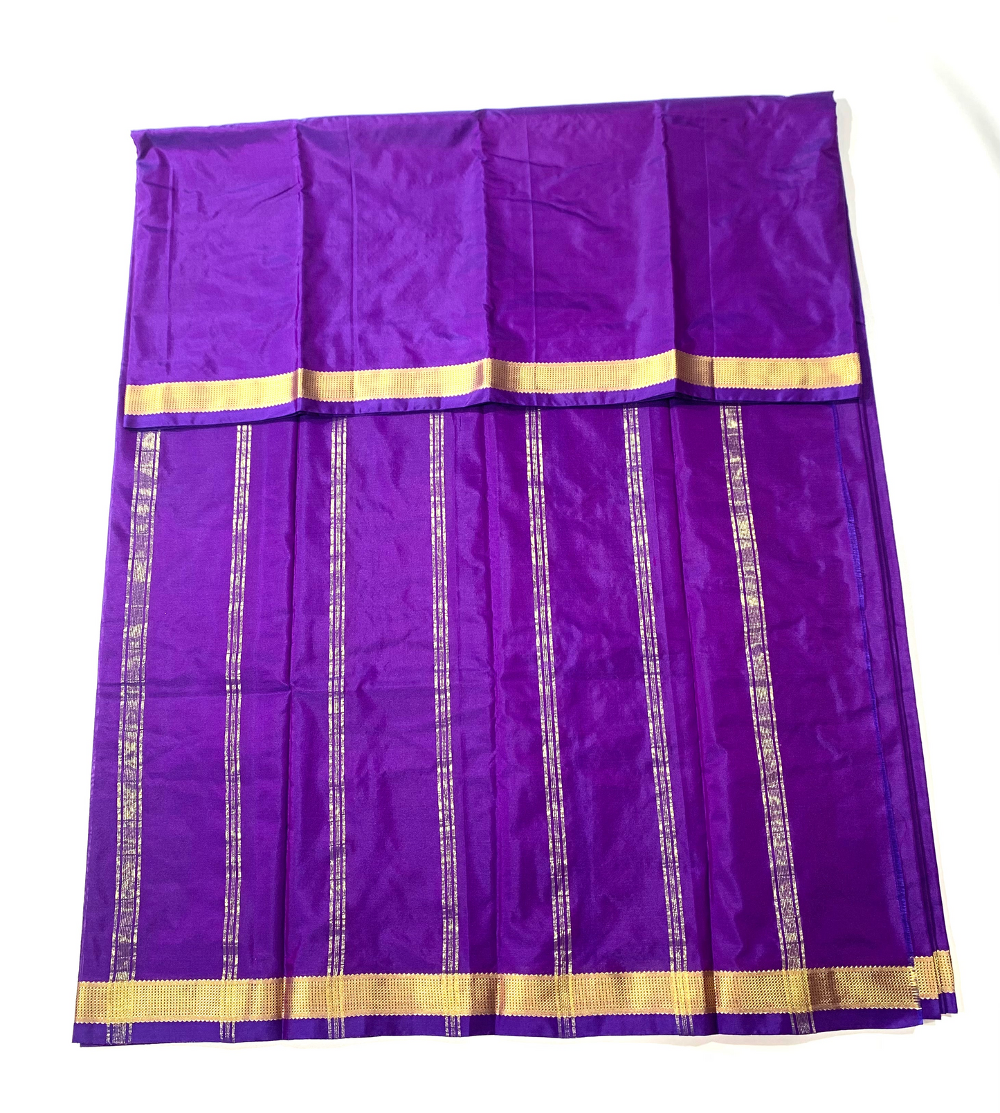 Arani Silk Saree Lavender Colour with Golden Border