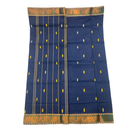 Chettinad cotton Saree Navy Blue