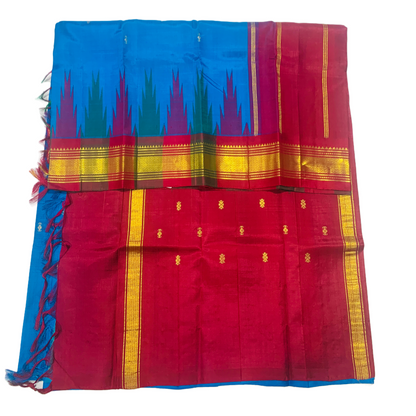 Pure Kanchipuram Silk Sky Blue Colour