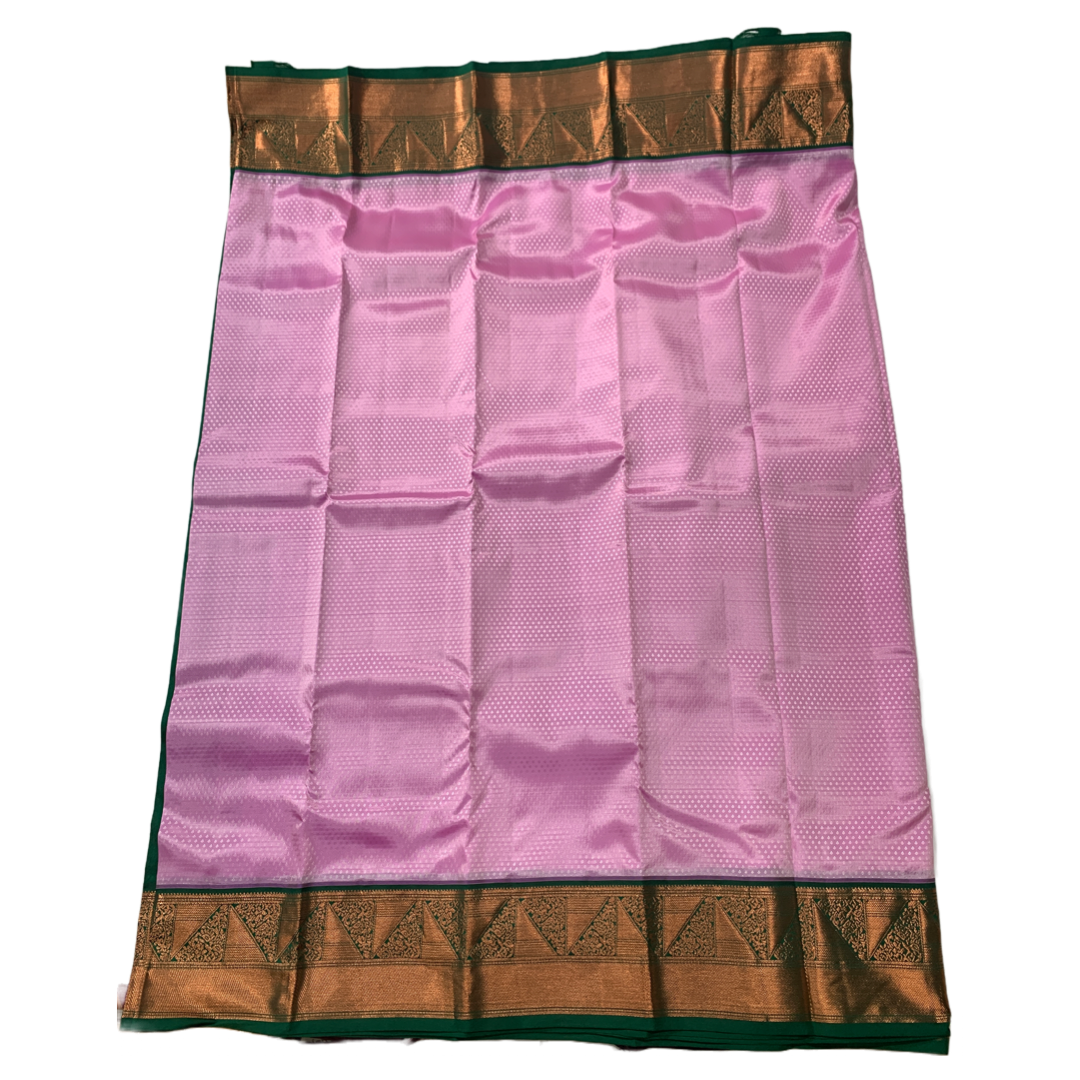 Vegan Silk Saree Baby Pink Colour