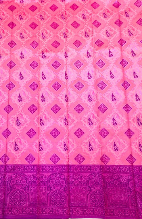 Art Silk Saree Baby Pink Colour