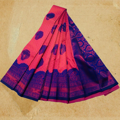 Art Silk Saree Baby Pink Colour