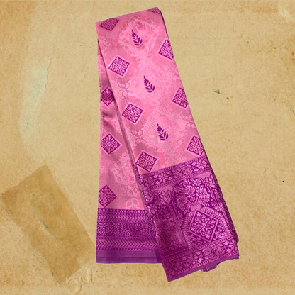 Art Silk Saree Baby Pink Colour