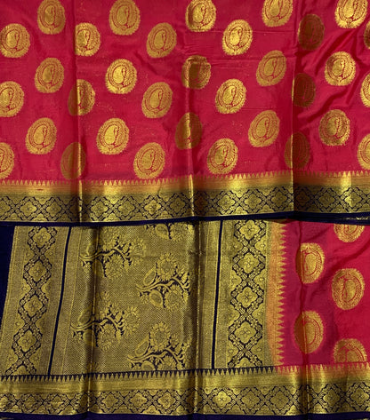 Crepe Saree Baby Pink Colour with Mango Design