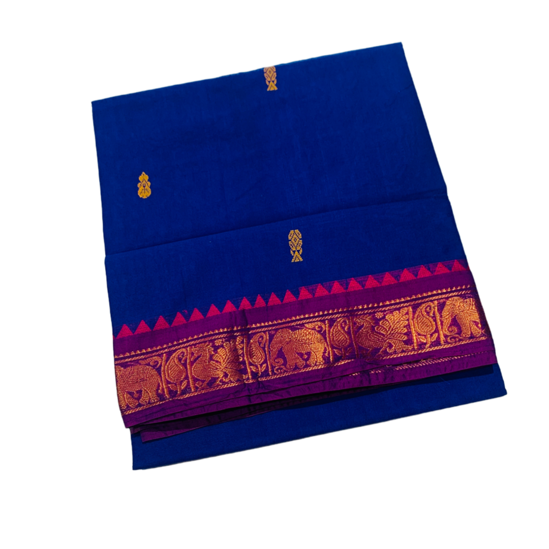 Chettinad Cotton Saree Blue