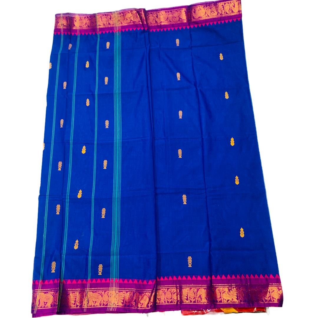 Chettinad Cotton Saree Blue