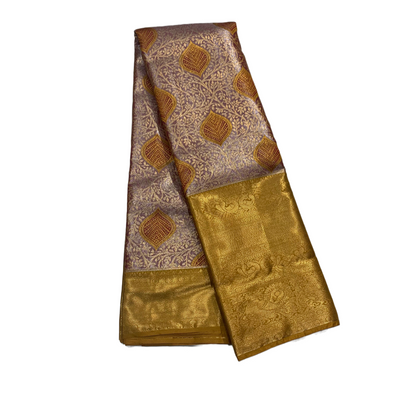 Vegan Silk Saree Honey Colour