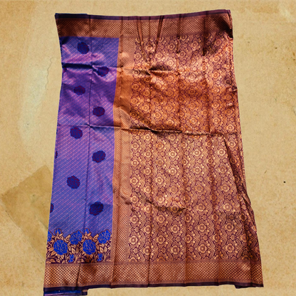 Art Silk Saree Blue Colour