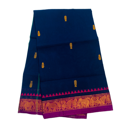 Chettinad Cotton Saree Blue