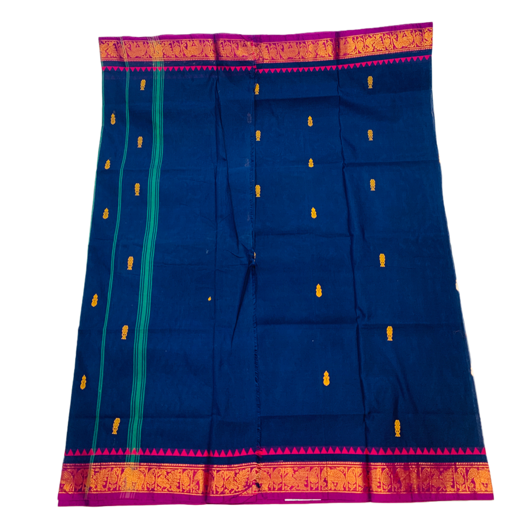 Chettinad Cotton Saree Blue