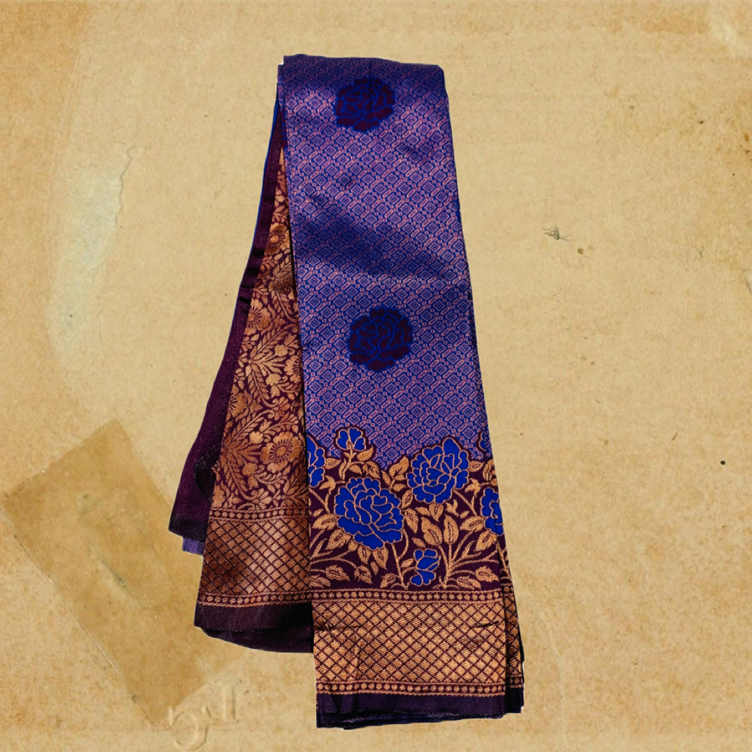 Art Silk Saree Blue Colour