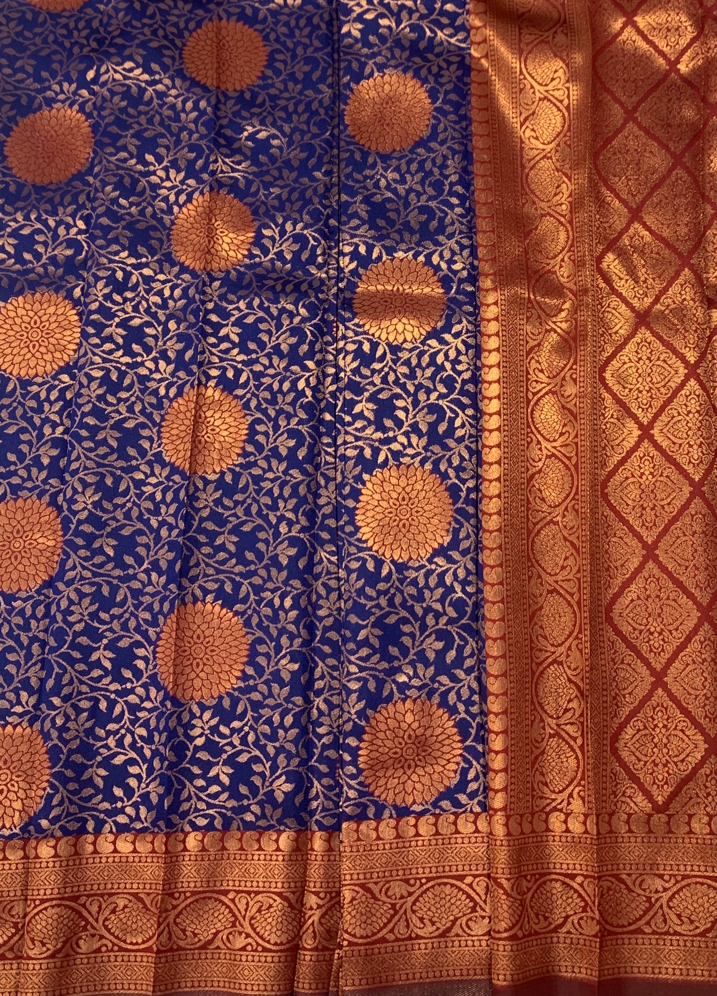 Art Silk Saree Blue Colour