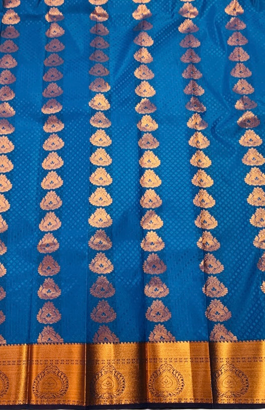 Art Silk Saree Blue Colour