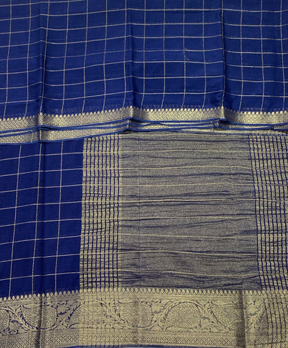 Georgette Saree Blue Colour