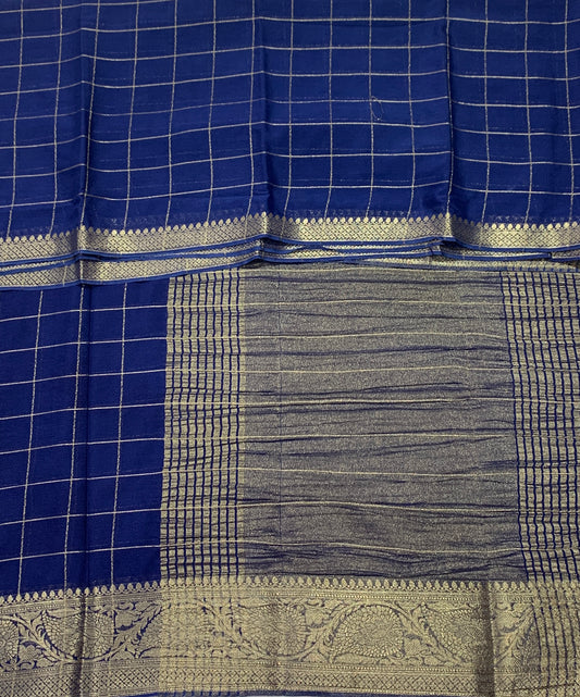 Georgette Saree Blue Colour