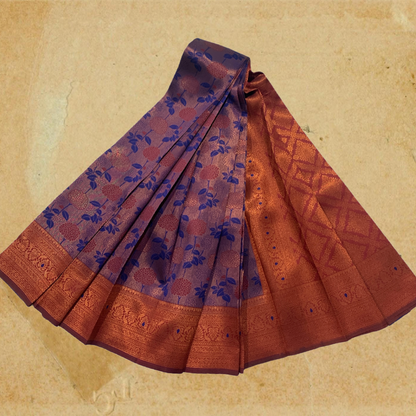 Art Silk Saree Blue Colour