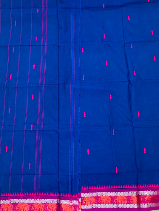 Chettinad Cotton Saree Blue