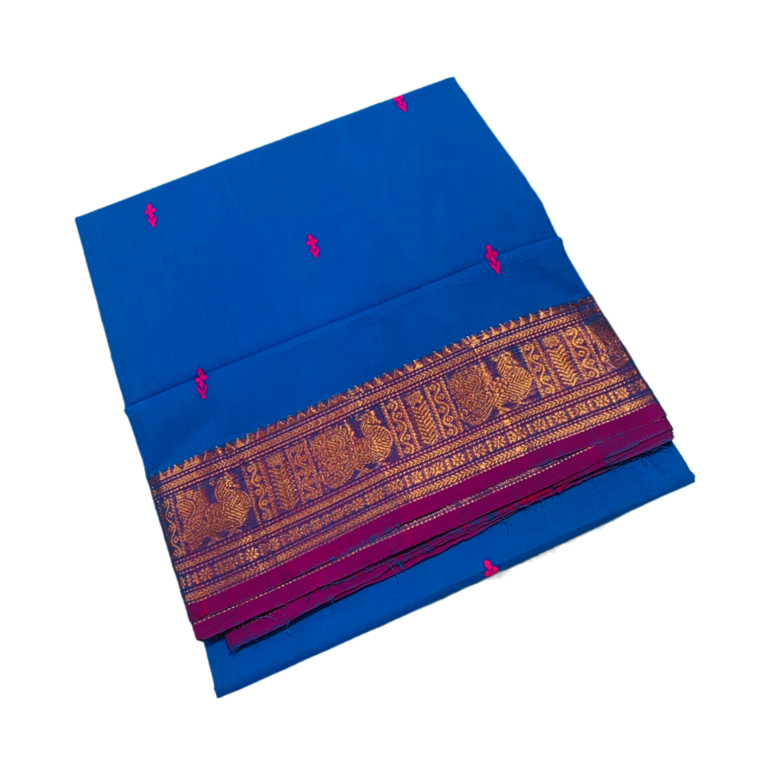 Chettinad cotton Saree Ink Blue