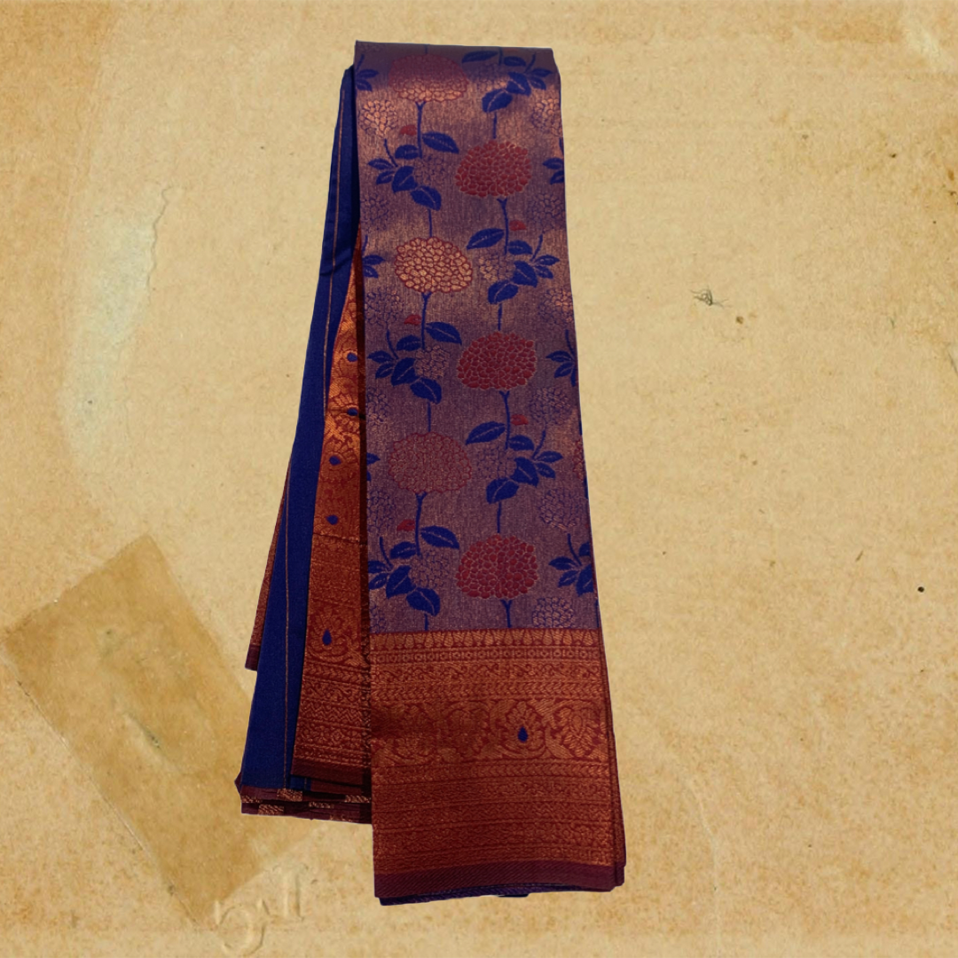 Art Silk Saree Blue Colour