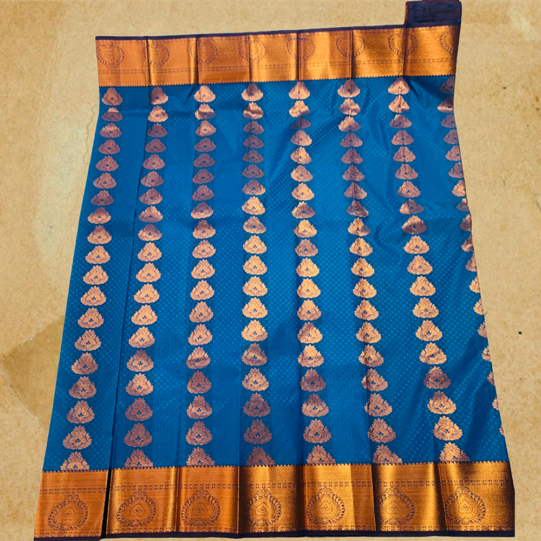 Art Silk Saree Blue Colour