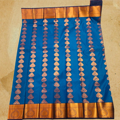 Art Silk Saree Blue Colour