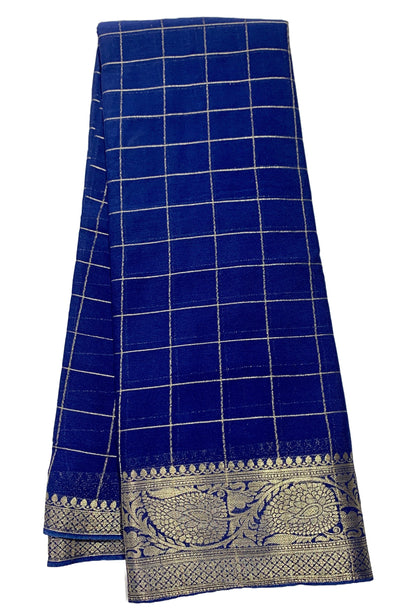 Georgette Saree Blue Colour